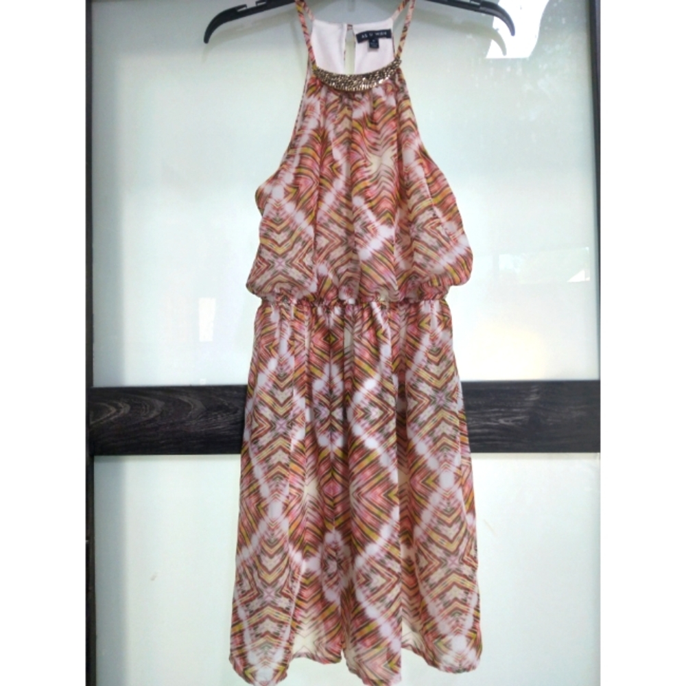 Medium colorful, gold plated dress